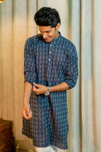 Blue Kurta for men for diwali